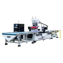 Automatic Tool Change Woodworking CNC Router Machine with Double Head for Wood Cabinet Door Carving and Drilling